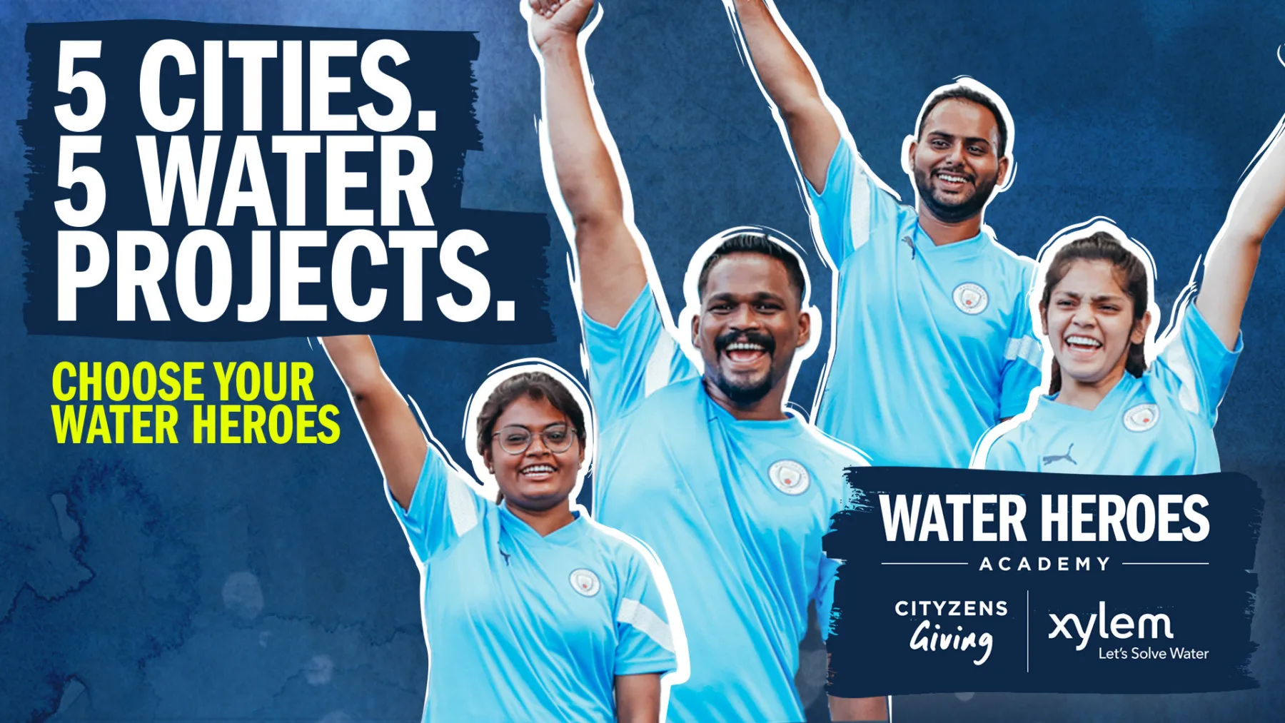 Manchester City And Xylem Call On Football Fans To Vote For Young Water Heroes Tackling Global Water Issues