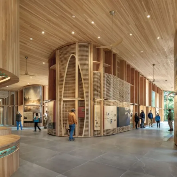 Tekαkαpimək Contact Station - Copyright - Atelier One, 2025 | Sustainable and culturally significant Maine contact station wins global structural award 