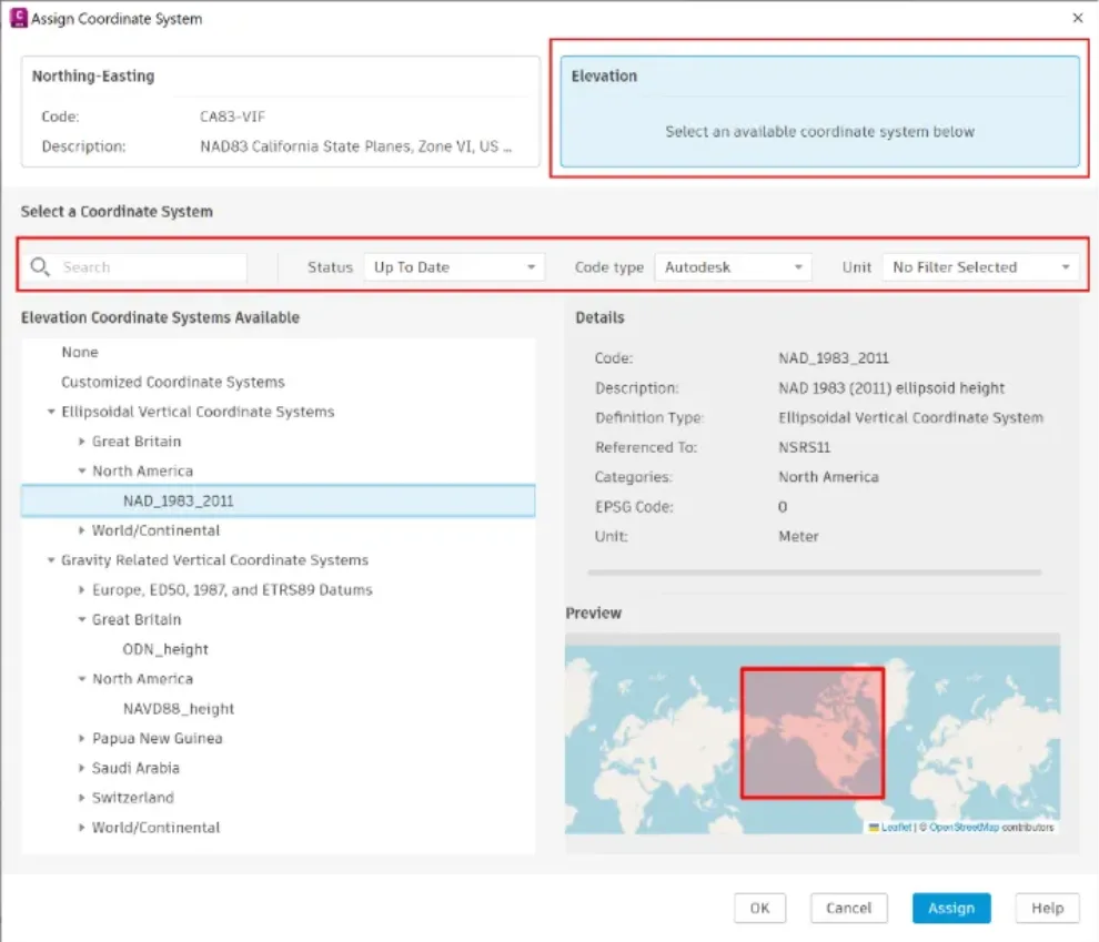 An Alternate Method to Assign a Coordinate System in Civil 3D