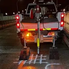 Collection of coring data. Photo courtesy of Infrasense. | Infrasense Evaluates the Condition of Claiborne Pell Bridge Deck in Rhode Island