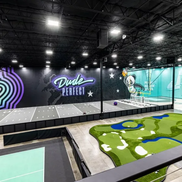 Photo courtesy of Tangram Interiors & Studio Other. | Building DPHQ3: Inside Dude Perfect’s Bold New Headquarters