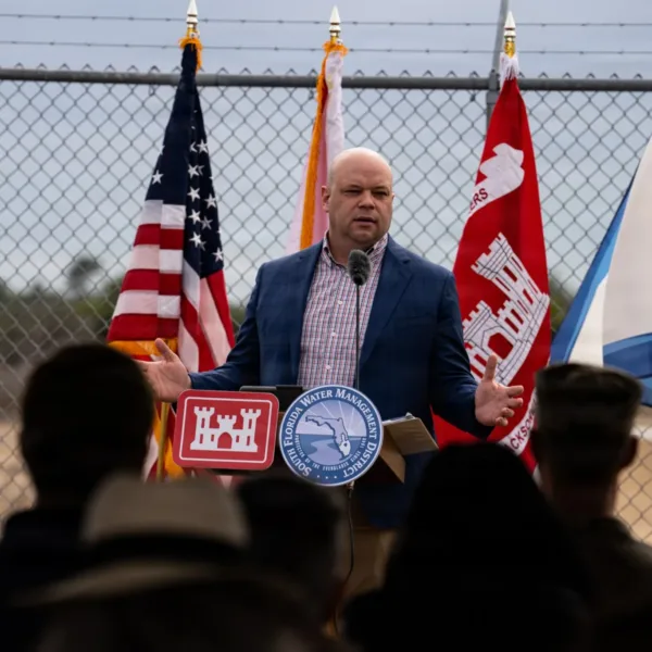 PICAYUNE STRAND, Fla. (Jan. 29, 2026) – Adam Telle, Assistant Secretary of the Army for Civil Works, addresses the audience during the Picayune Strand Restoration Project ribbon-cutting ceremony. Telle was among several keynote speakers celebrating the completion of three pump stations.  



The Picayune Strand Restoration Project is restoring more than 55,000 acres of land. Restoration benefits are being observed in rehydrated areas, including the reestablishment of native plant communities and the retur | Assistant Secretary of the Army for Civil Works Announces ‘Building Infrastructure, Not Paperwork’ Initiative for the Army’s Civil Works Program
