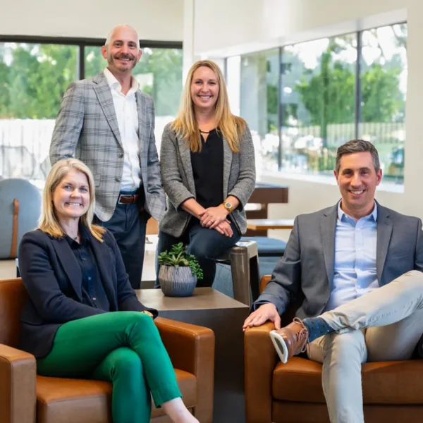 Latitude 33 Planning, Engineering & Surveying’s New Associates Left to Right:
Erin Rist, PE, QSD; Jason Gordon; Vanessa Bolles; and John Majocha, PE, QSD. | Latitude 33 Planning, Engineering & Surveying Promotes Four Leaders to Associate