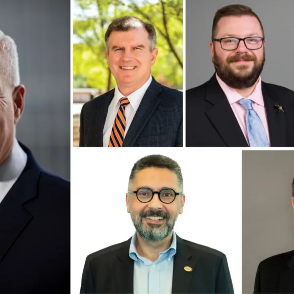 Left: Scott Anderson, President. Top Row: Anton Schindler, Vice President, Matthew Adams, and Tara Cavalline. Bottom Row: Fouad Yazbeck and John Meyers. Photos courtesy of ACI. | Scott Anderson Elected President of the American Concrete Institute