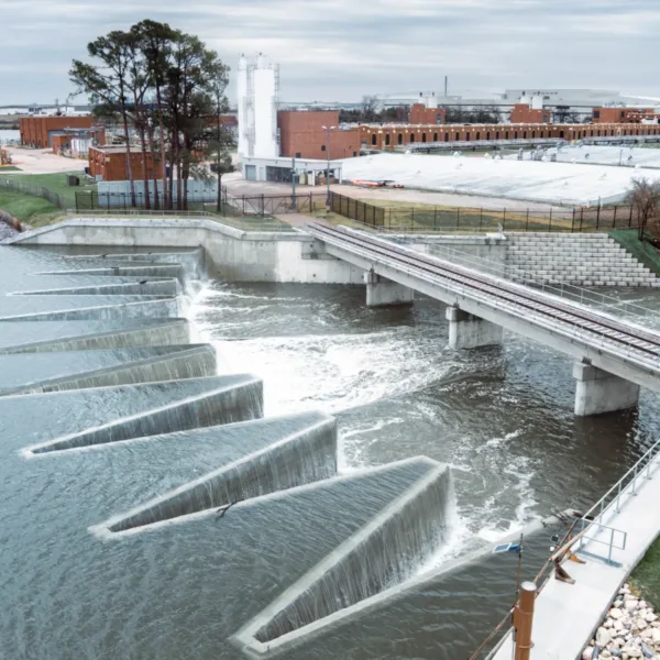 Photo courtesy of Stantec. | City of Dallas Officials Celebrate Updated Bachman Lake Dam and Spillway with a Ribbon Cutting Ceremony 