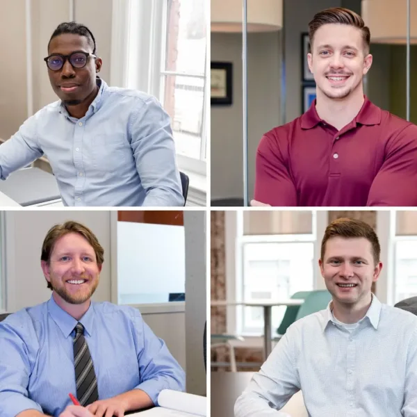 Top right to bottom left: Ellis Joyner, Dylan Sullivan, Cody Knoblock, and Bryan Hicks. Photo courtesy of Wold Architects & Engineers.                                                                                                                                                                                                                                                                                                                                                                                                                                                                                                                                                                                                                                                                                                                                                                                                                                                                                                                                                                                                                                                                                                                                                                                                                                                                                                                                                                                                                                                                                                                                                                                                                                                                                                                                                                                                                                                                                                                                                                                                                                                                                                                                                                                                                                                                                                                                                                                                                                                                                                                                                                                                                                                                                                                                                                                                                                                                                                                                                                                                                                                                                                                                                                                                                                                                                                                                                                                                                                                                                                                                                                                                                                                                                                                                                                                                                                                                                                                                                                                                                                                                                                                                                                                                                                                                                                                                                                                                                                                                                                                                                                                                                                                                                                                                                                                                                                                                                                                                                                                                                                                                                                                                                                                                                                                                                                                                                                                                                                                                                                                                                                                                                                                                                                                                                                                                                                                                                                                                                                                                                                                                                                                                                                                                                                                                                                                                                                                                                                                                                                                                                                                                                                                                                                                                                                                                                                                                                                                                                                                                                                                                                                                                                                                                                                                                                                                                                                                                                                                                                                                                                                                                                                                                                                                                                                                                                                                                                                                                                                                                                                                                                                                                                                                                                                                                                                                                                                                                                                                                                                                                                                                                                                                                                                                                                                                                                                                                                                                                                                                                                                                                                                                                                                                                                                                                                                                                                                                                                                                                                                                                                                                                                                                                                                                                                                                                                                                                                                                                                                                                                                                                                                                                                                                                                                                                                                                                                                                                                                                                                                                                                                                                                                                                                                                                                                                                                                                                                                                                                                                                                                                                                                                                                                                                                                                                                                                                                                                                                                                                                                                                                                                                                                                                                                                                                                                                                                                                                                                                                                                                                                                                                                                                                                                                                                                                                                                                                                                                                                                                                                                                                                                                                                                                                                                                                                                                                                                                                                                                                                                                                                                                                                                                                                                                                                                                                                                                                                                                                                                                                                                                                                                                                                                                                                                                                                                                                                                                                                                                                                                                                                                                                                                                                                                                                                                                                                                                                                                                                                                                                                                                                                                                                                                                                                                                                                                                                                                                                                                                                                                                                                                                                                                                                                                                                                                                                                                                                                                                                                                                                                                                                                                                                                                                                                                                                                                                                                                                                                                                                                                                                                                                                                                                                                                                                                                                                                                                                                                                                                                                                                                                                                                                                                                                                                                                                                                                                                                                                                                                                                                                                                                                                                                                                                                                                                                                                                                                                                                                                                                                                                                                                                                                                                                                                                                                                                                                                                                                                                                                                                                                                                                                                                                                                                                                                                                                                                                                                                                                                                                                                                                                                                                                                                                                                                                                                                                                                                                                                                                                                                                                                                                                                                                                                                                                                                                                                                                                                                                                                                                                                                                                                                                                                                                                                                                                                                                                                                                                                                                                                                                                                                                                                                                                                                                                                                                                                                                                                                                                                                                                                                                                                                                                                                                                                                                                                                                                                                                                                                                                                                                                                                                                                                                                                                                                                                                                                                                                                                                                                                                                                                                                                                                                                                                                                                                                                                                                                                                                                                                                                                                                                                                                                                                                                                                                                                                                                                                                                                                                                                                                                                                                                                                                                                                                                                                                                                                                                                                                                                     | Wold Architects & Engineers Promotes Four to Associates Leadership Team