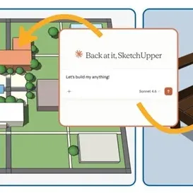 Photo courtesy of Trimble. | Trimble Links SketchUp with Anthropic’s Claude, Bringing New Conversational AI-powered Capabilities to 3D Modeling
