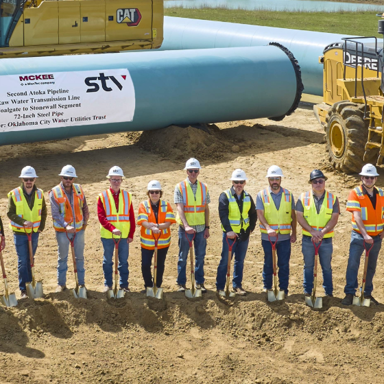 Photo courtesy of STV. | STV is Delivering One of the Longest and Most Complex Segments of the 100-Mile Second Atoka Pipeline