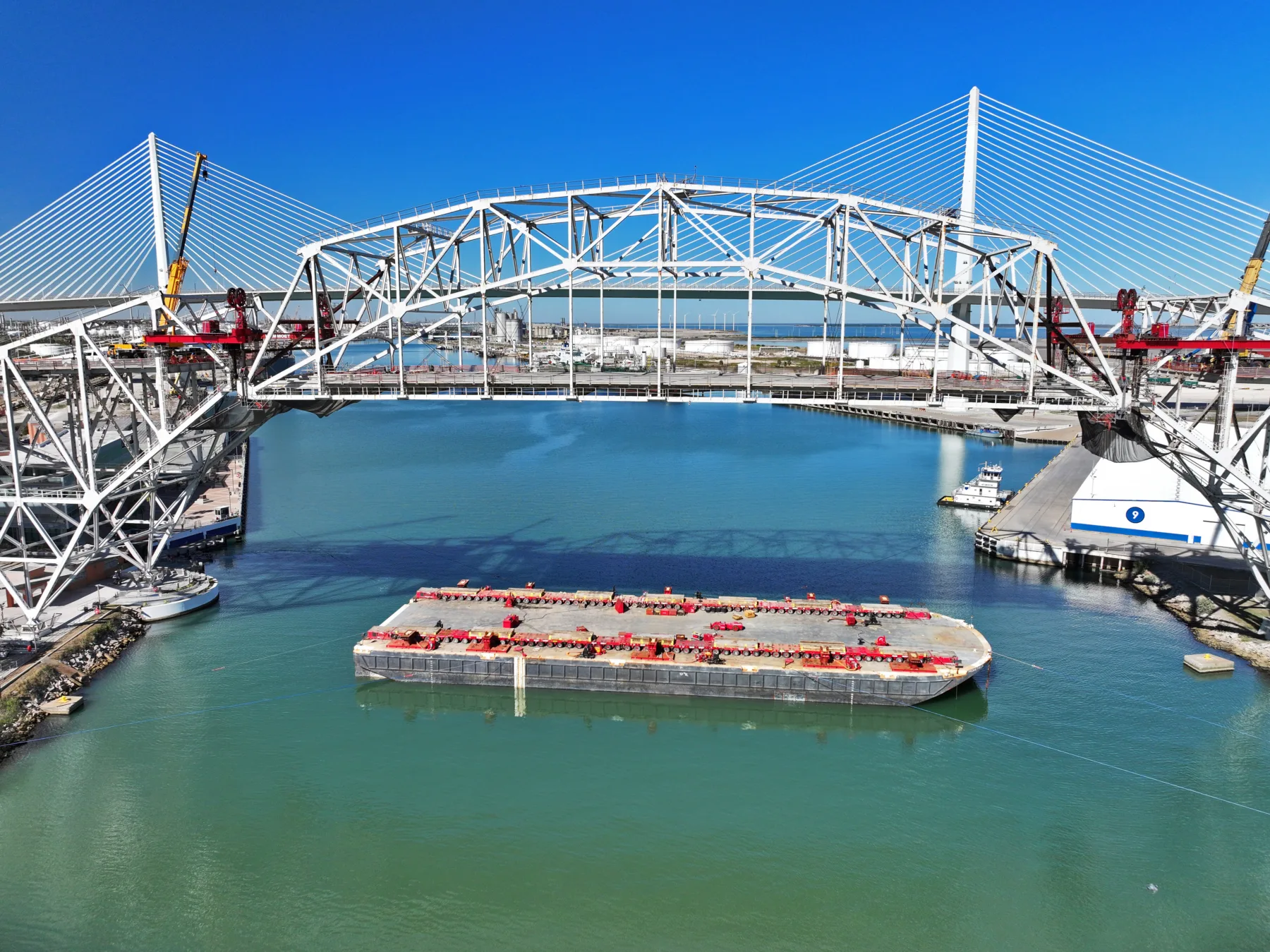 Successful Removal of Historic US 181 Harbor Bridge Center Span