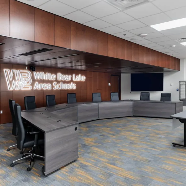 Photo Credit: Wold | Former Middle School Reimagined as Multi-Use Community Hub Opens in White Bear Lake
